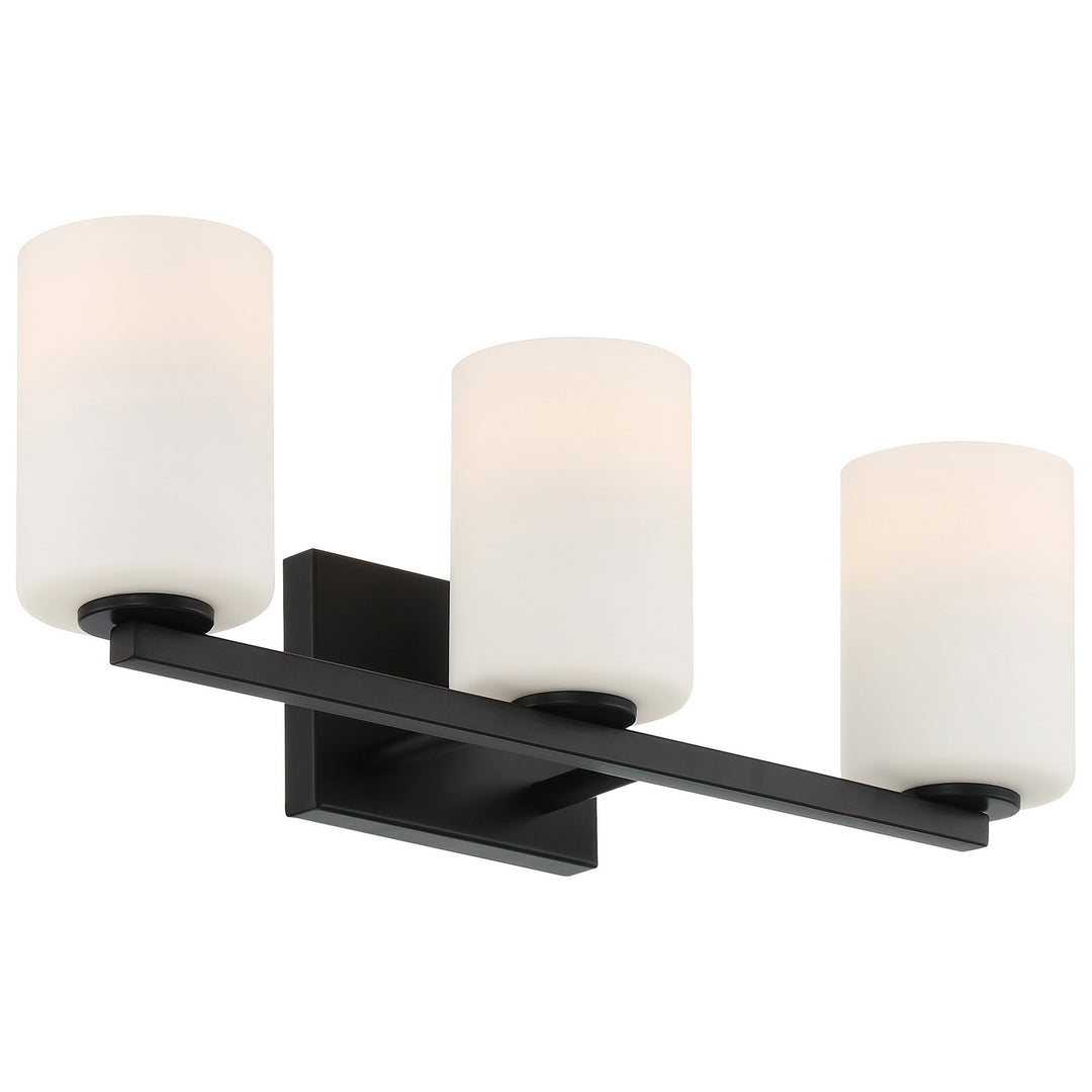 Access Sienna 62623LEDDLP-MBL/OPL Bath Vanity Light 21 in. wide - Matte Black