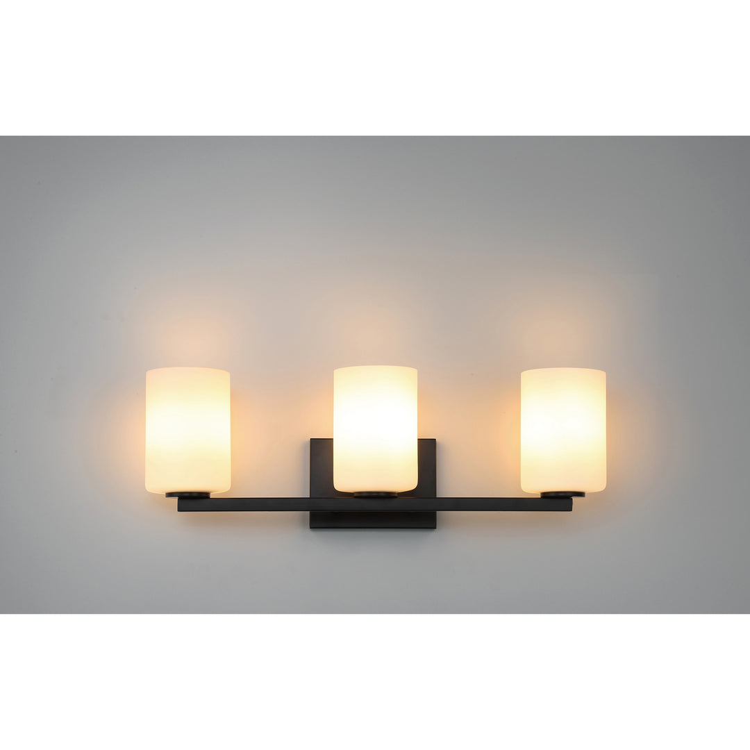 Access Sienna 62623LEDDLP-MBL/OPL Bath Vanity Light 21 in. wide - Matte Black