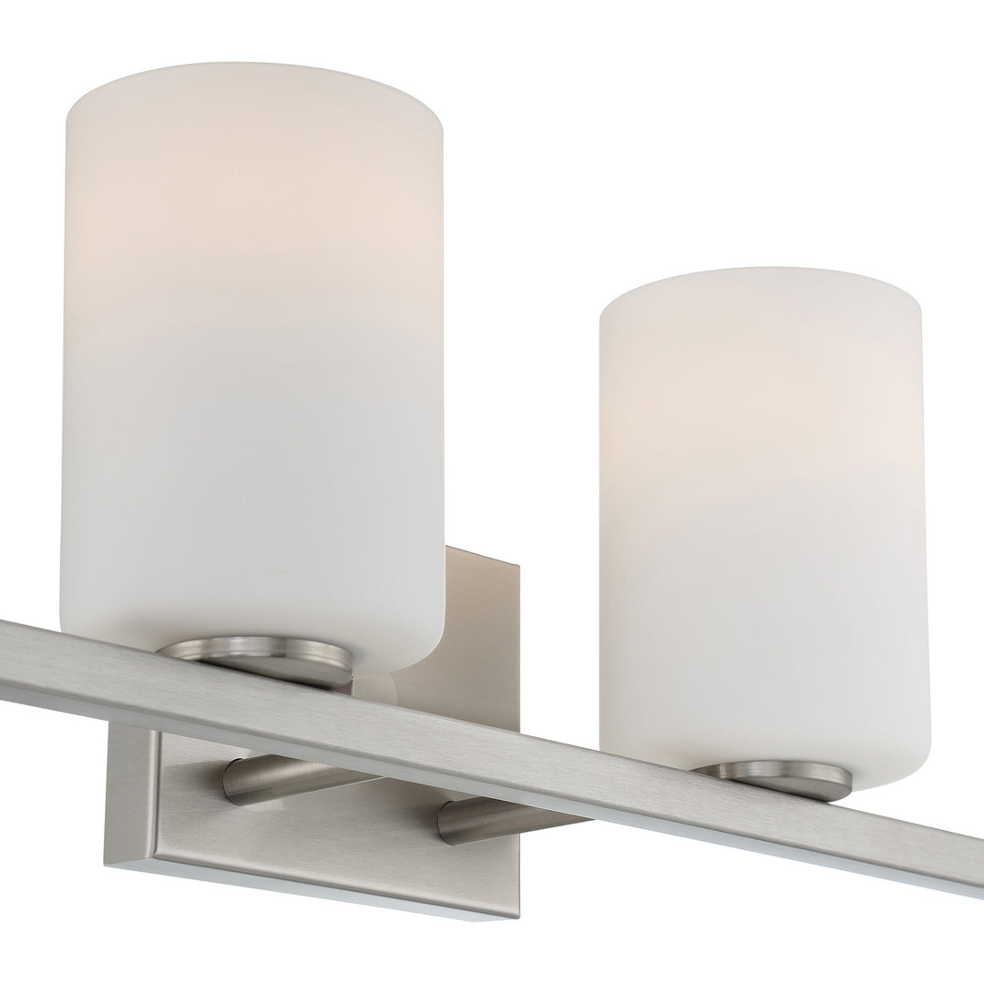 Access Sienna 62624LEDDLP-BS/OPL Bath Vanity Light 30 in. wide - Brushed Steel