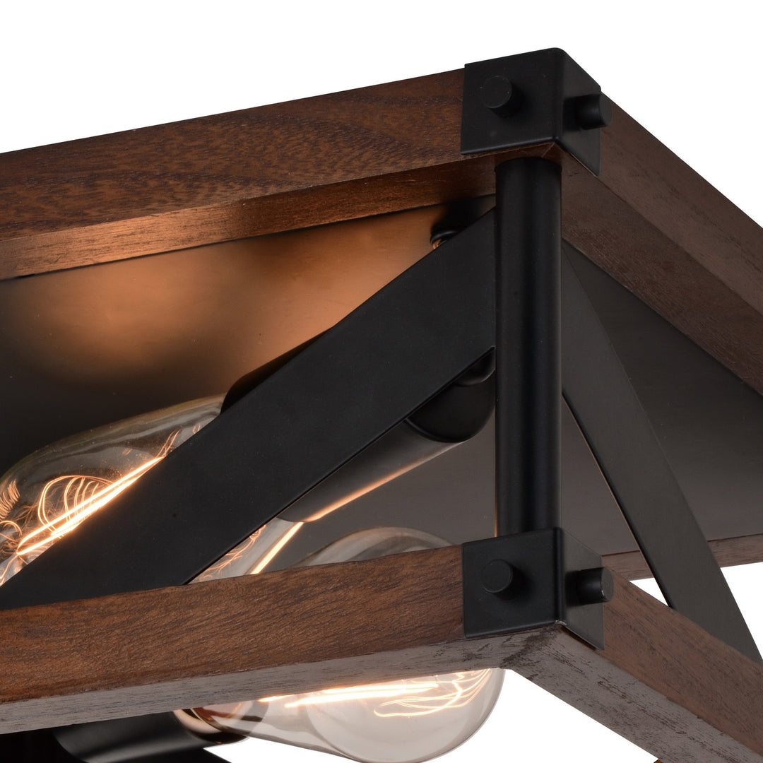 Vaxcel Wade C0260 Ceiling Light - Matte Black and Sycamore