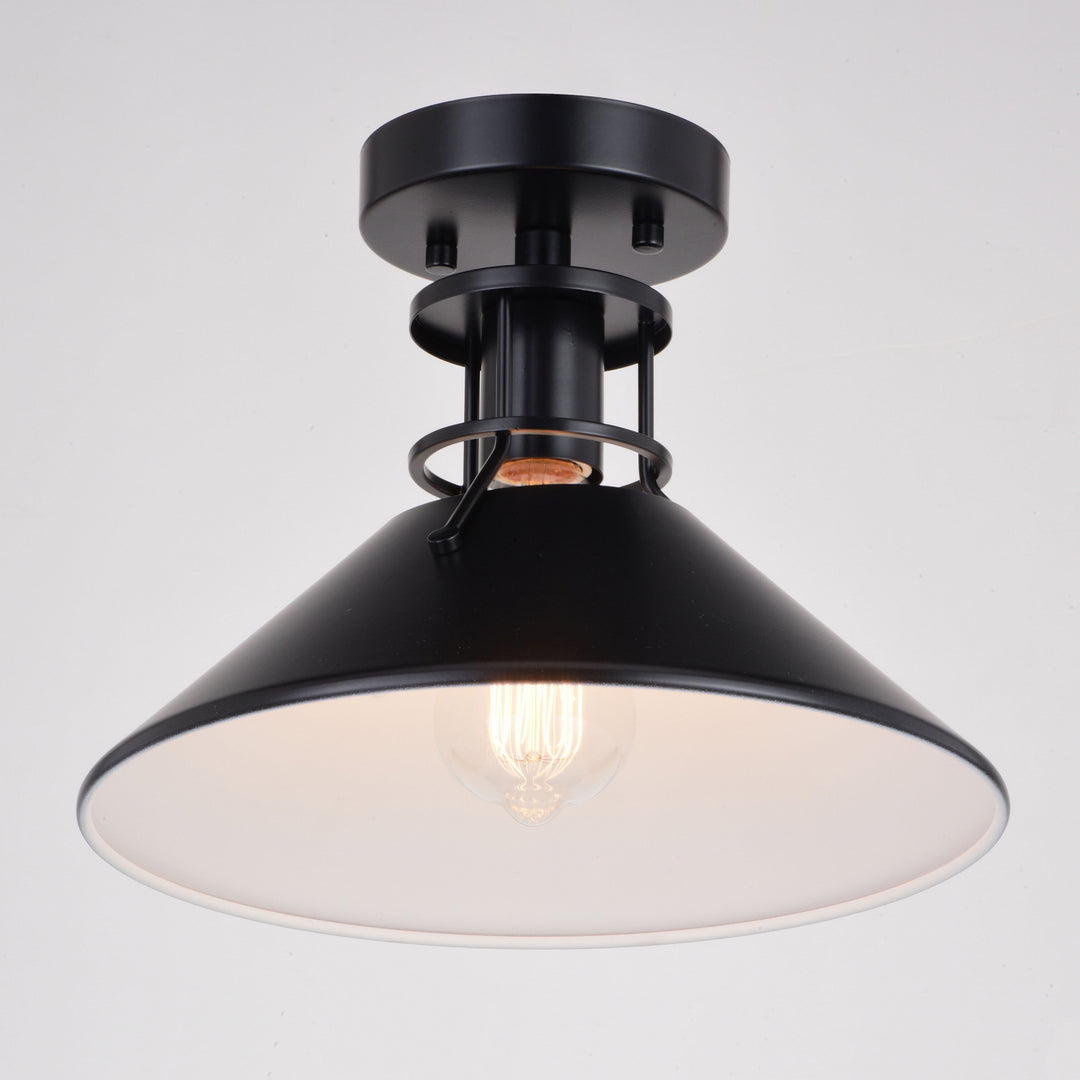 Vaxcel Canton C0270 Ceiling Light - Black and Matte White