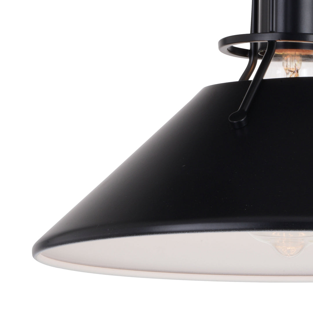 Vaxcel Canton C0270 Ceiling Light - Black and Matte White