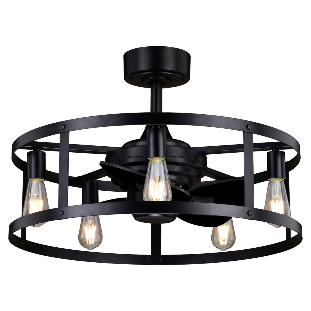 Vaxcel Akron F0105 Ceiling Fan - Black, Black-Dark Bronze/