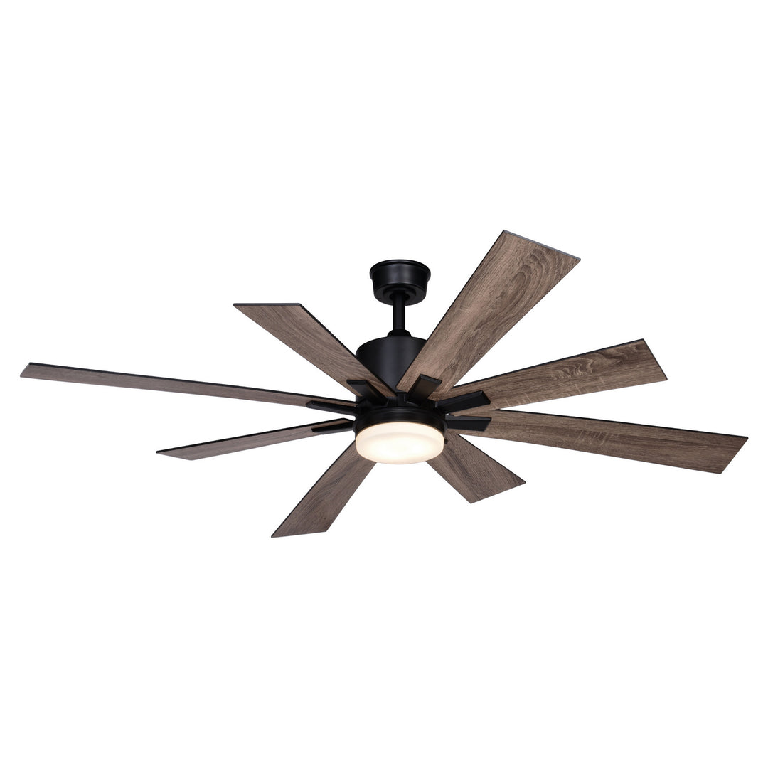 Vaxcel Crawford F0109 Ceiling Fan - Black, Black-Driftwood/