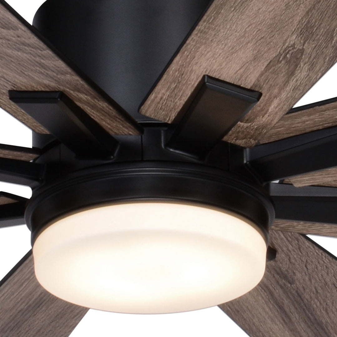 Vaxcel Crawford F0109 Ceiling Fan - Black, Black-Driftwood/