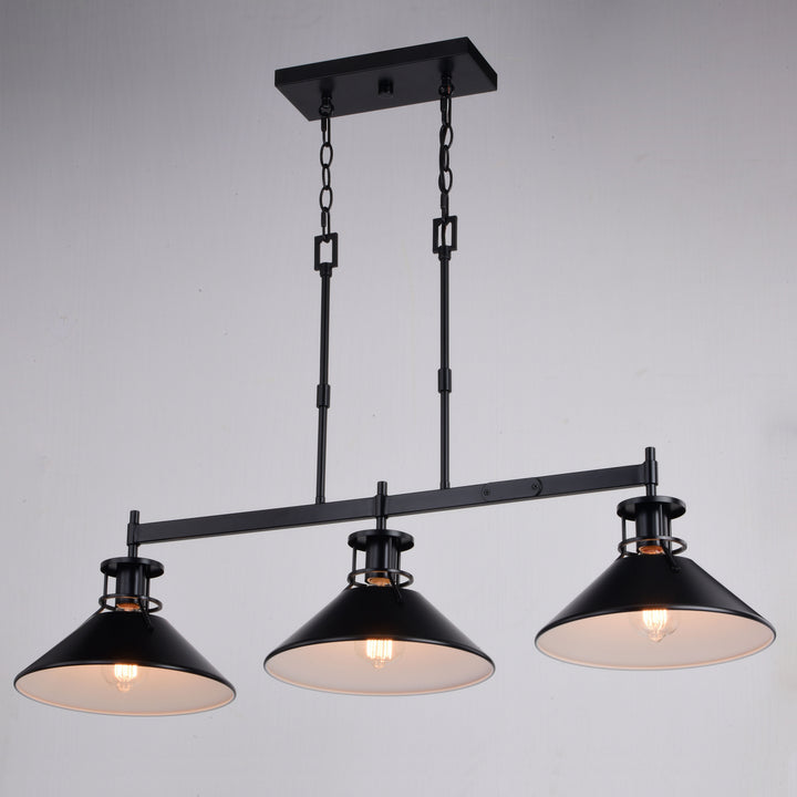 Vaxcel Canton H0270 Pendant Light - Black and Matte White