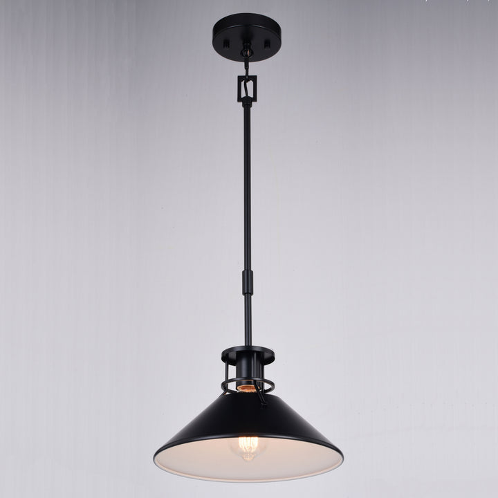 Vaxcel Canton P0379 Pendant Light - Black and Matte White