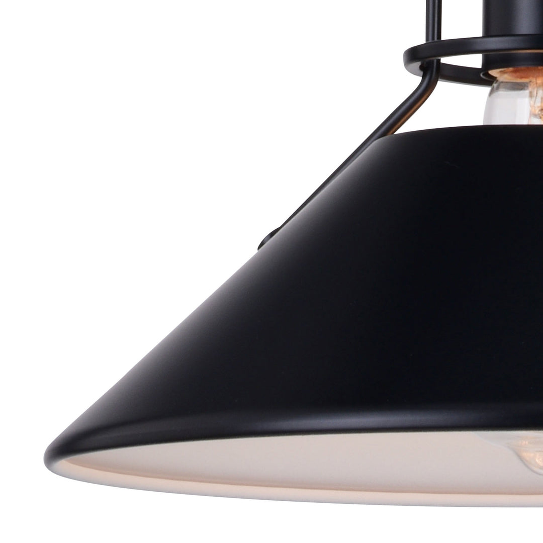 Vaxcel Canton P0379 Pendant Light - Black and Matte White