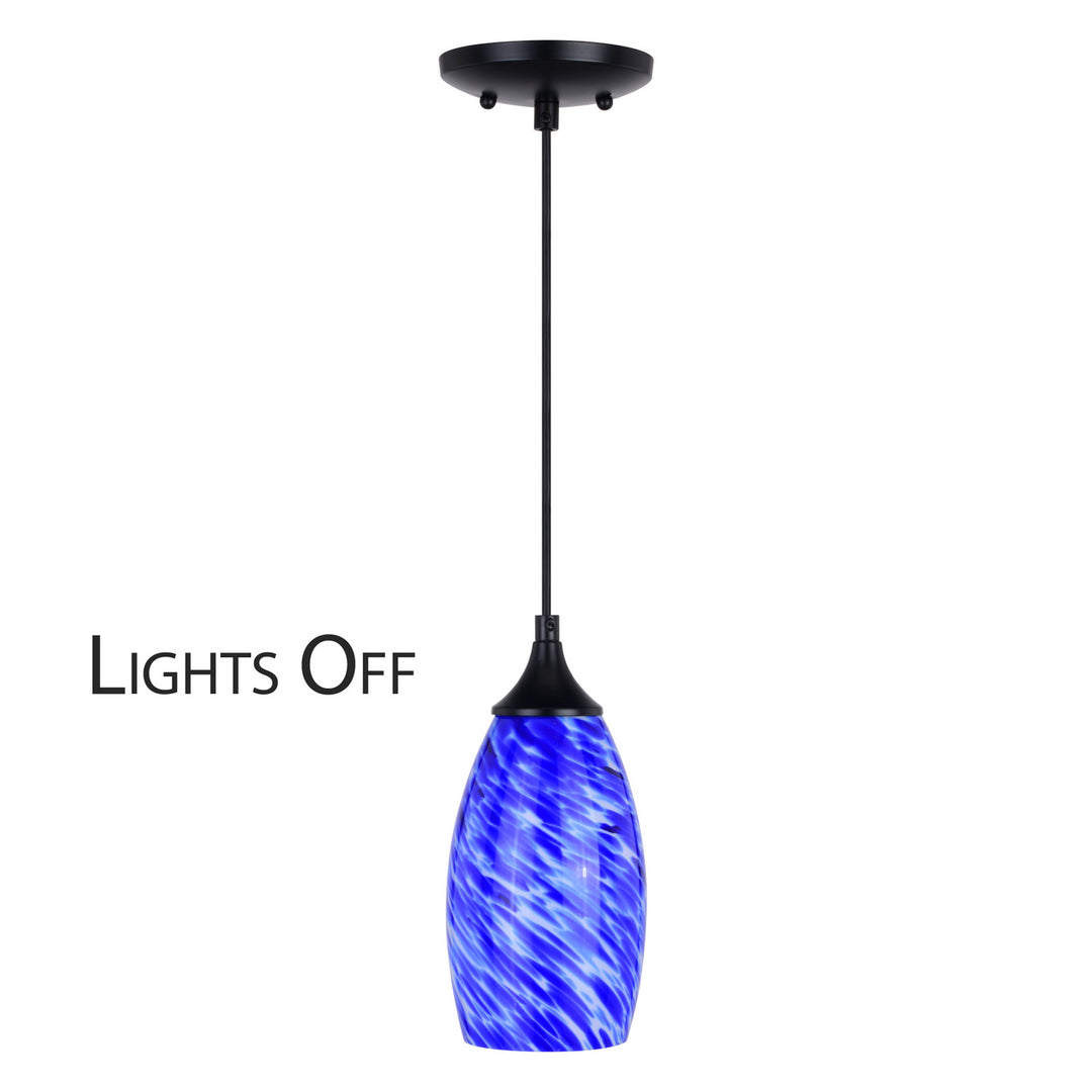 Vaxcel Milano P0384 Pendant Light - Matte Black