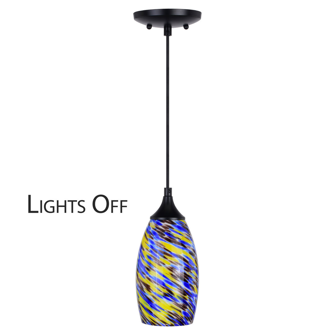 Vaxcel Milano P0386 Pendant Light - Matte Black