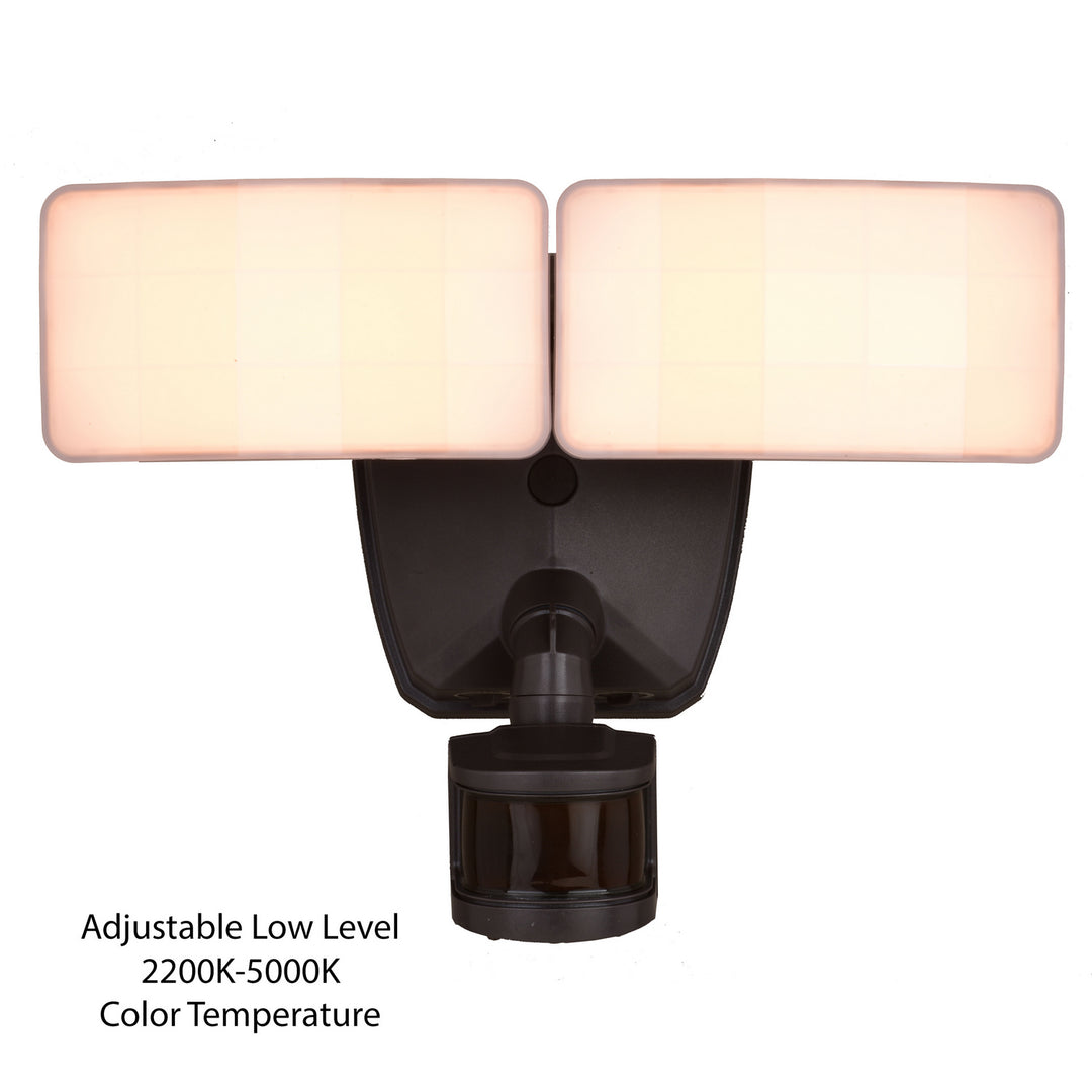 Vaxcel Lighting T0619 Zeta Led Outdoor Motion Sensor Security Flood Light Outdoor Bronze / Dark