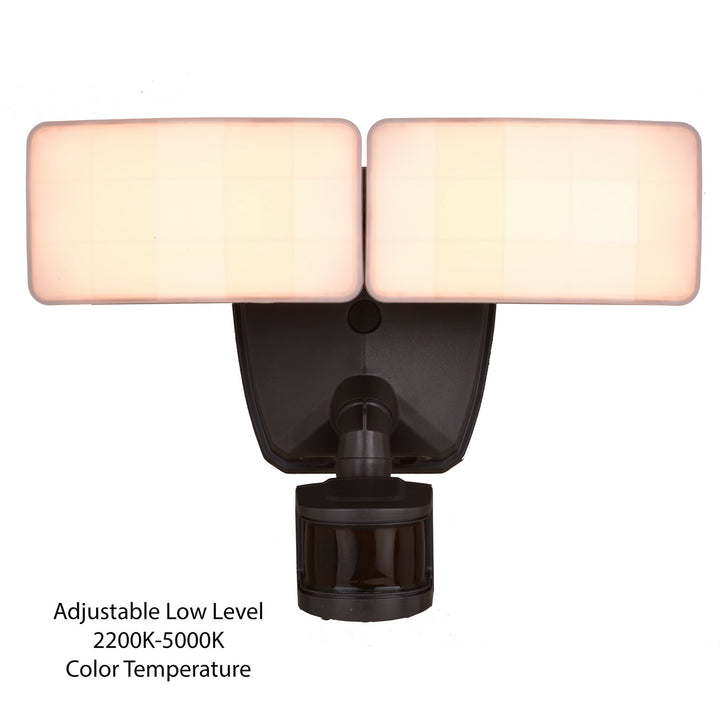 Vaxcel Lighting T0619 Zeta Led Outdoor Motion Sensor Security Flood Light Outdoor Bronze / Dark