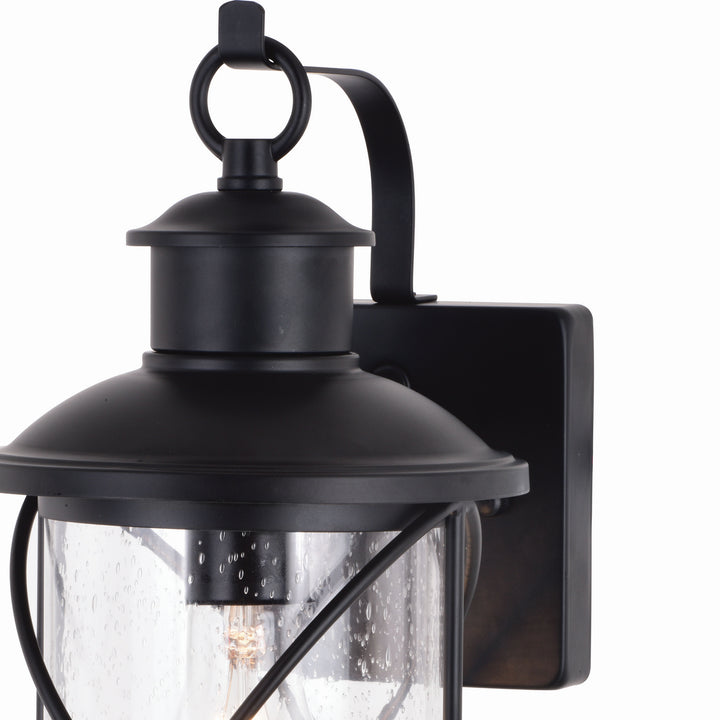 Vaxcel Lighting T0634 Adams One Light Outdoor Wal Mount Outdoor Black