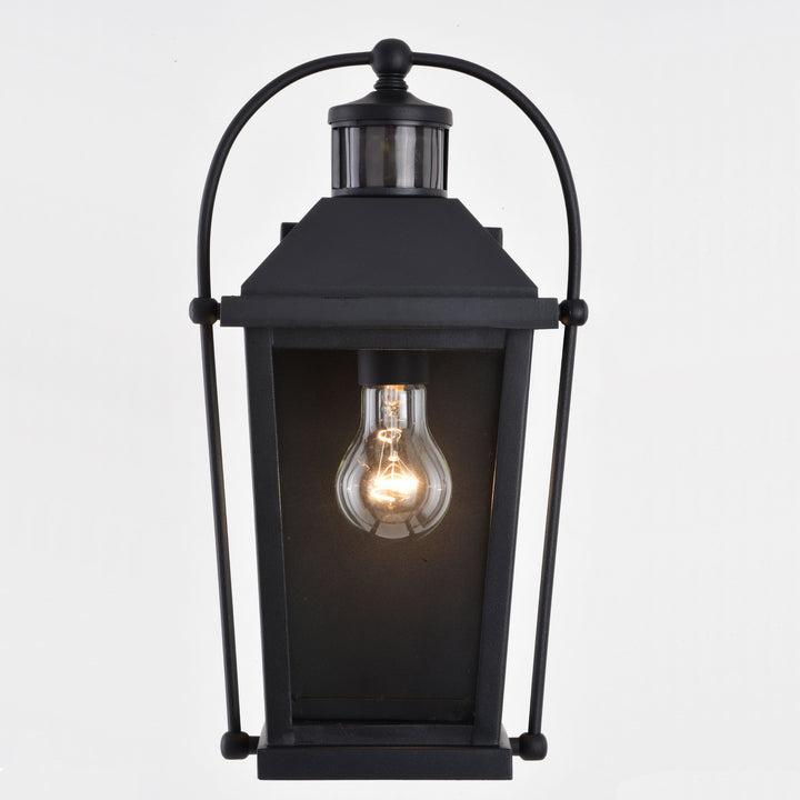 Vaxcel Lighting T0636 Lexington One Light Outdoor Motion Sensor Wall Mount Outdoor Black