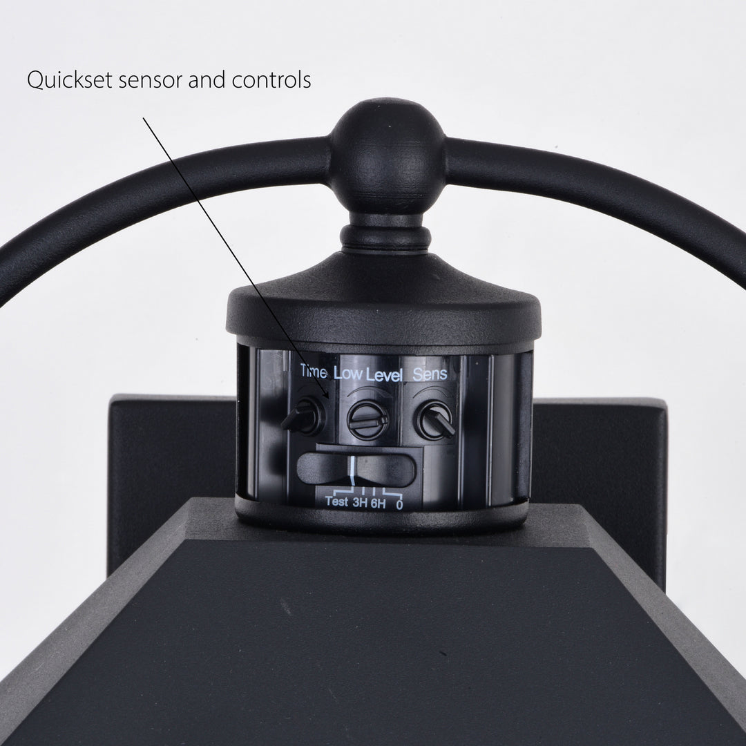 Vaxcel Lighting T0637 Lexington Two Light Outdoor Motion Sensor Wall Light Outdoor Black