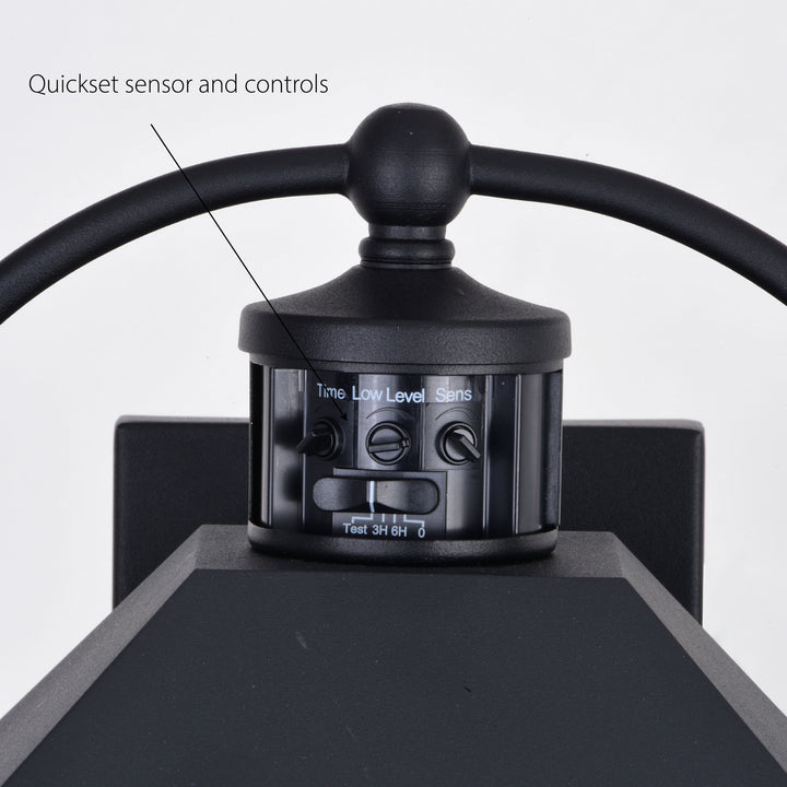 Vaxcel Lighting T0637 Lexington Two Light Outdoor Motion Sensor Wall Light Outdoor Black