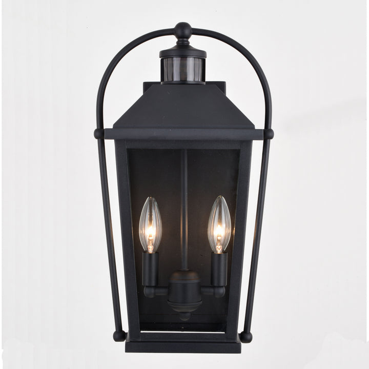 Vaxcel Lighting T0637 Lexington Two Light Outdoor Motion Sensor Wall Light Outdoor Black