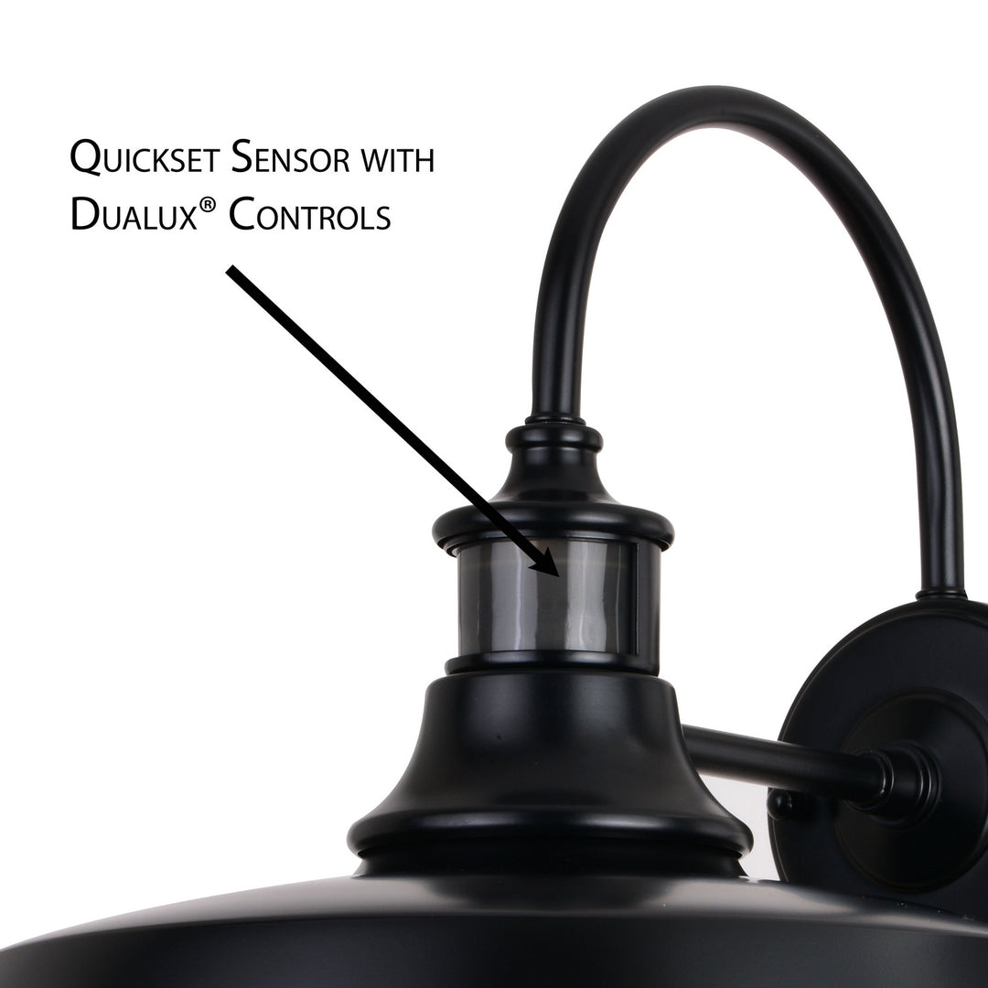 Vaxcel Lighting T0648 Dorado One Light Outdoor Motion Sensor Wall Mount Outdoor Black