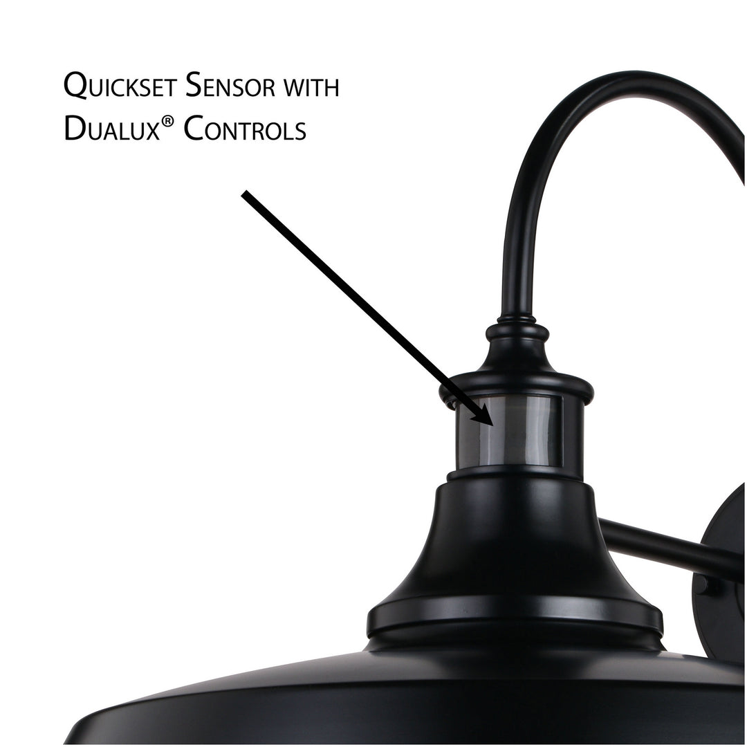 Vaxcel Lighting T0649 Dorado One Light Outdoor Motion Sensor Wall Mount Outdoor Black
