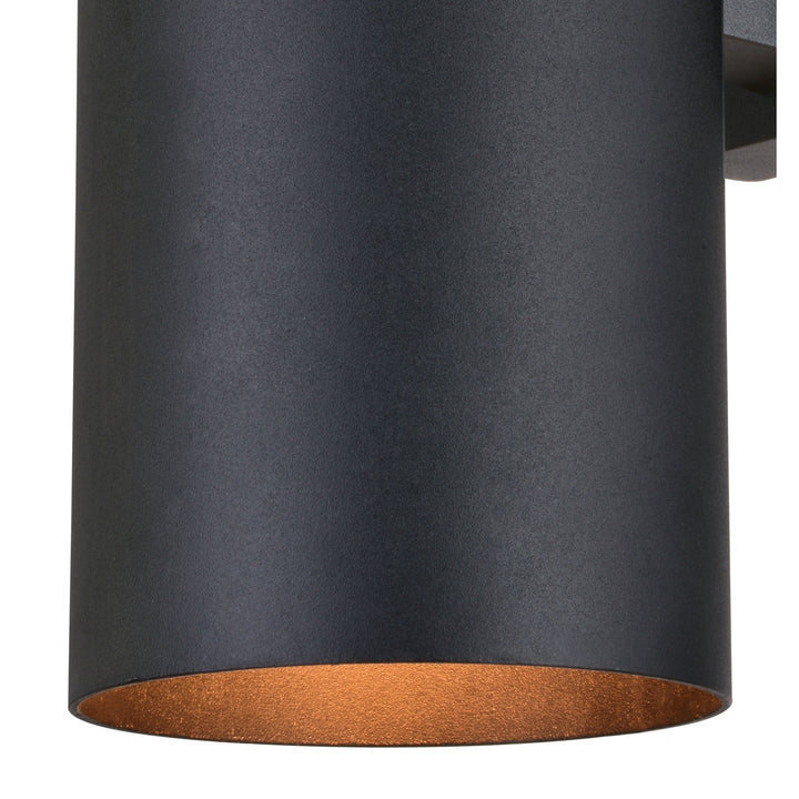 Vaxcel Lighting T0653 Chiasso Two Light Outdoor Wall Mount Outdoor Black