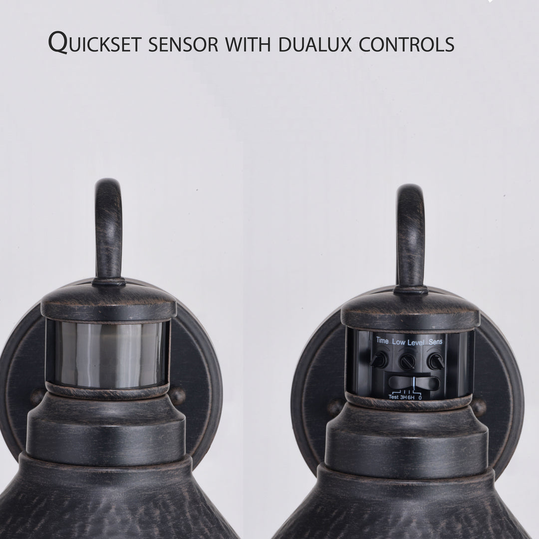 Vaxcel Lighting T0669 Outland One Light Outdoor Motion Sensor Wall Mount Outdoor Black