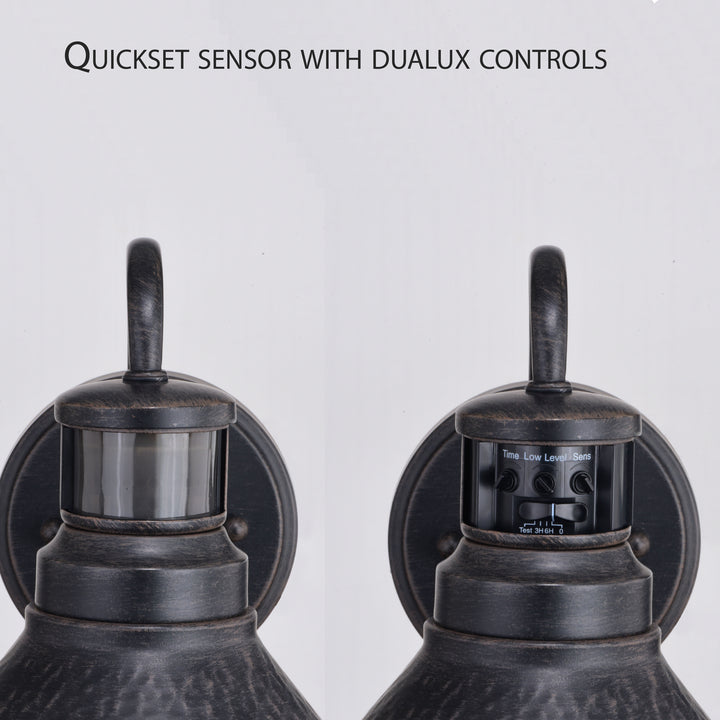 Vaxcel Lighting T0669 Outland One Light Outdoor Motion Sensor Wall Mount Outdoor Black