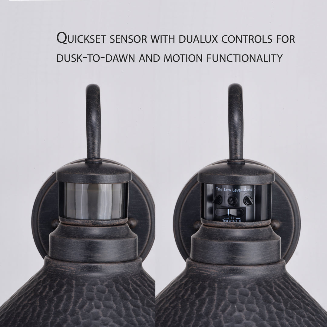 Vaxcel Lighting T0670 Outland One Light Outdoor Motion Sensor Wall Mount Outdoor Black