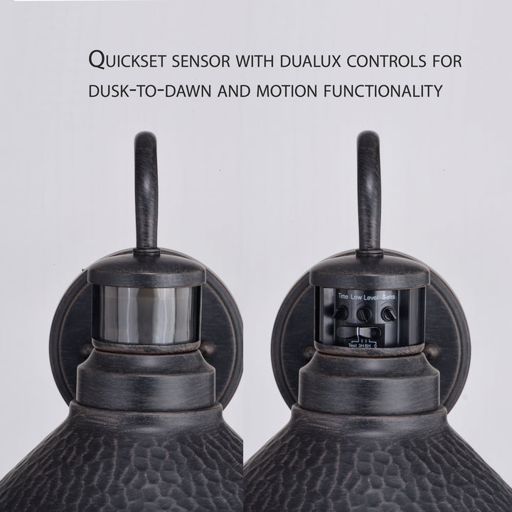 Vaxcel Lighting T0670 Outland One Light Outdoor Motion Sensor Wall Mount Outdoor Black