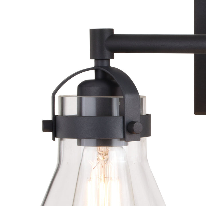 Vaxcel Mason W0411 Bath Vanity Light 16 in. wide - Charcoal Black