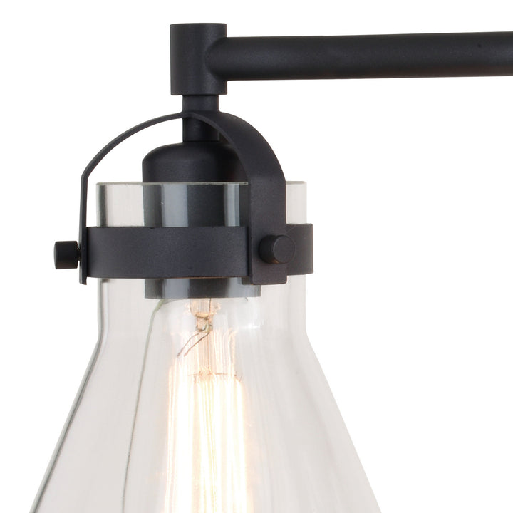 Vaxcel Mason W0412 Bath Vanity Light 23 in. wide - Charcoal Black