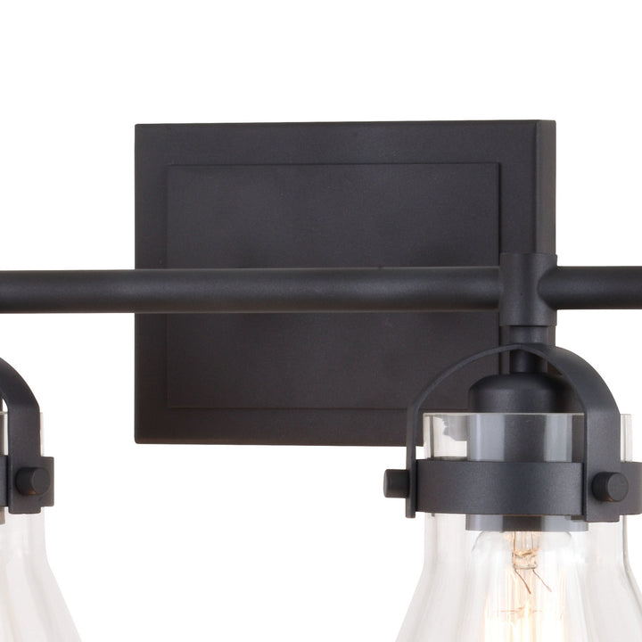 Vaxcel Mason W0413 Bath Vanity Light 33 in. wide - Charcoal Black