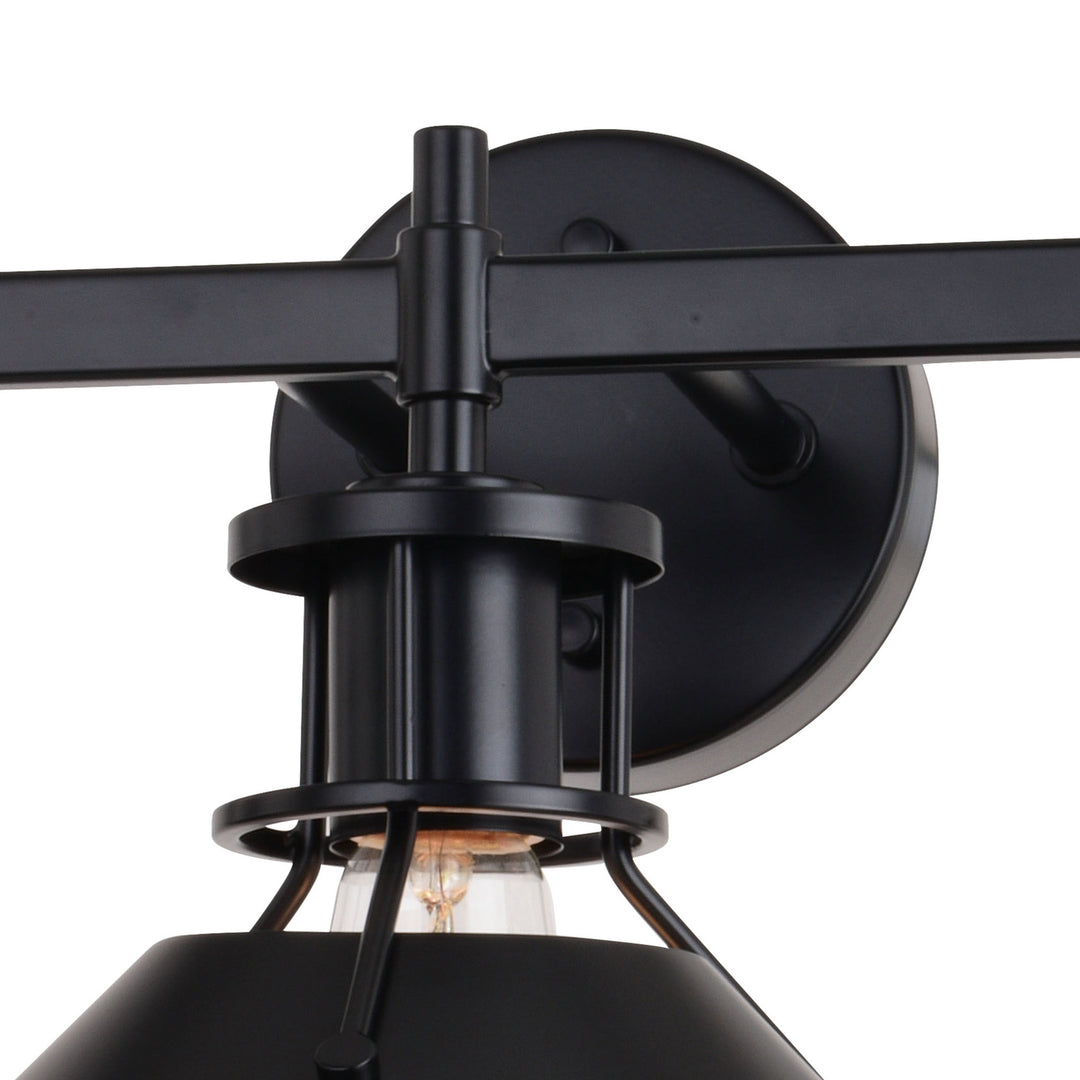 Vaxcel Canton W0414 Bath Vanity Light 29 in. wide - Black and Matte White