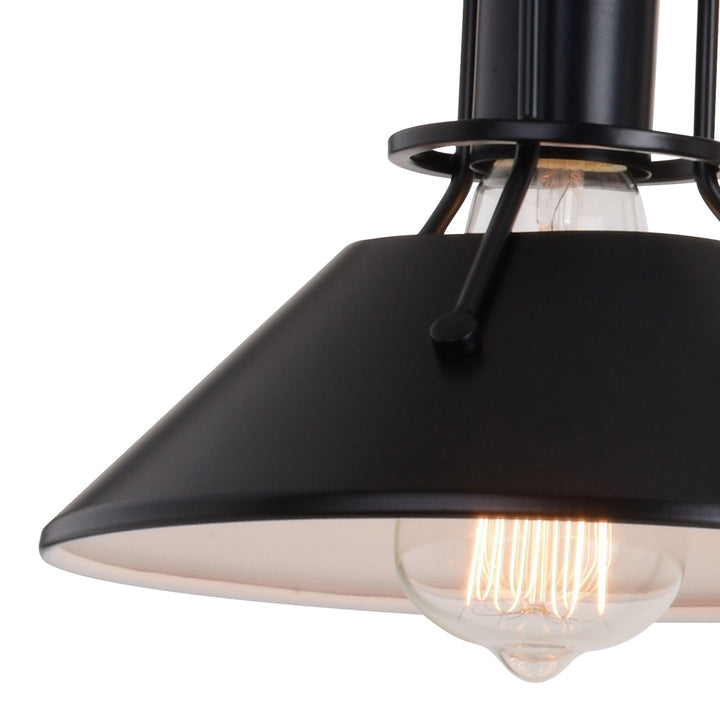 Vaxcel Canton W0414 Bath Vanity Light 29 in. wide - Black and Matte White