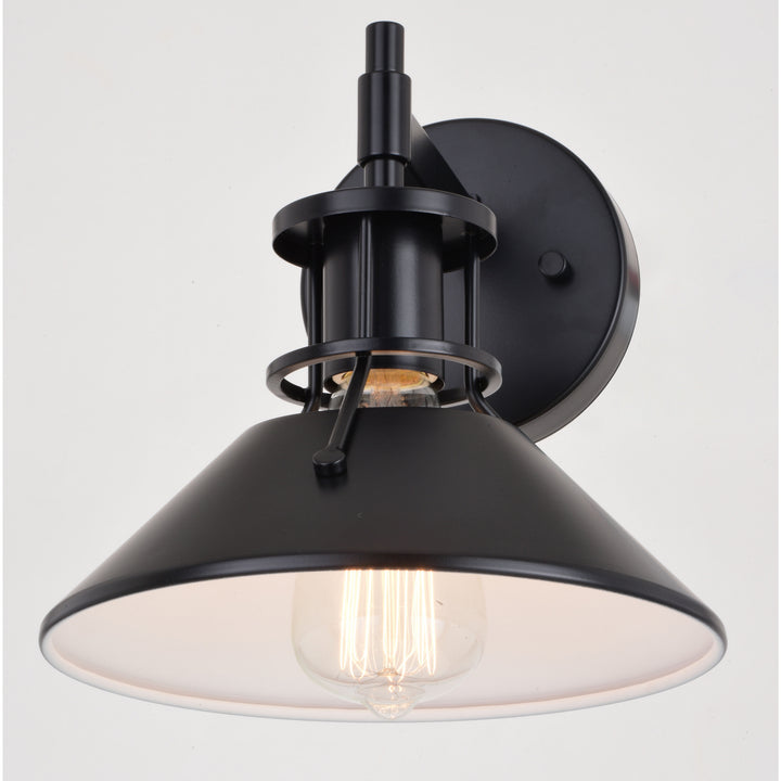 Vaxcel Canton W0415 Wall Light - Black and Matte White