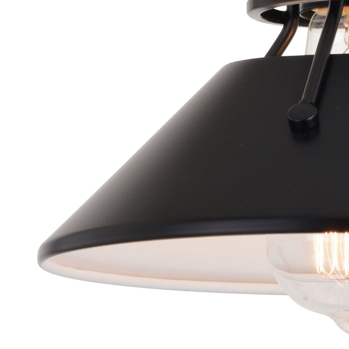 Vaxcel Canton W0415 Wall Light - Black and Matte White