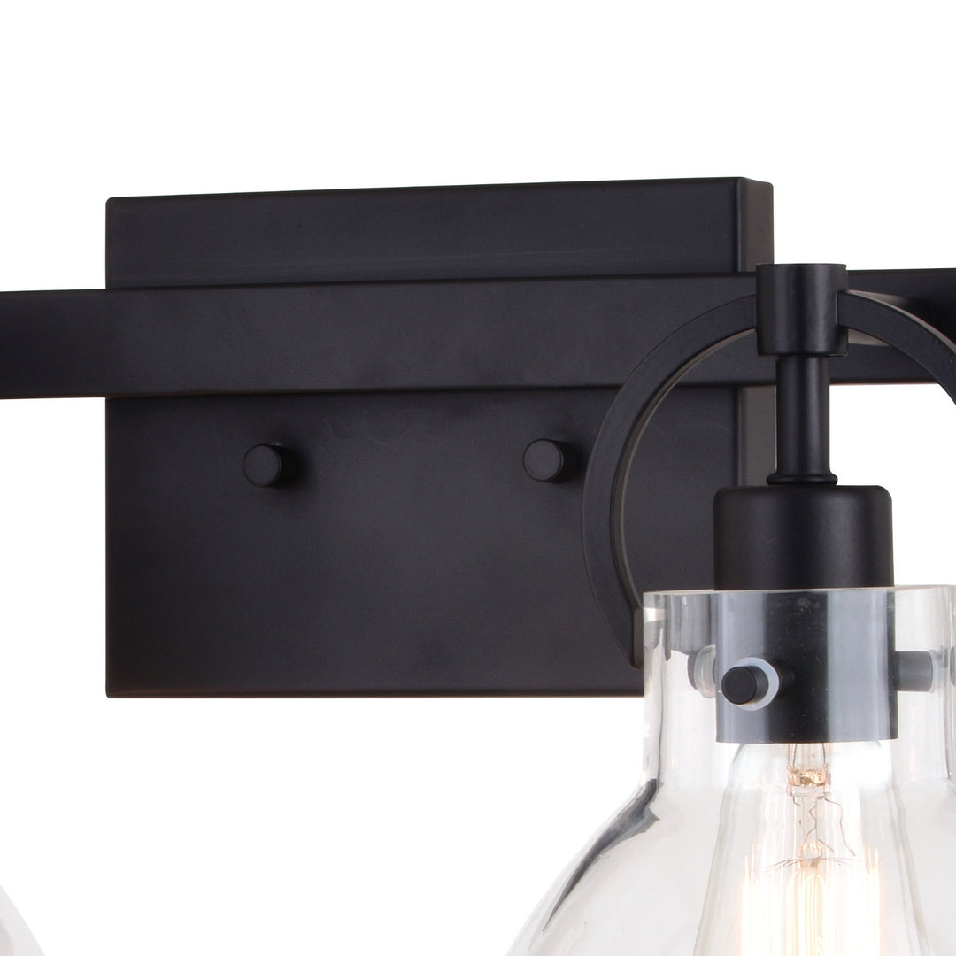 Vaxcel Ogden W0417 Bath Vanity Light 17 in. wide - Matte Black