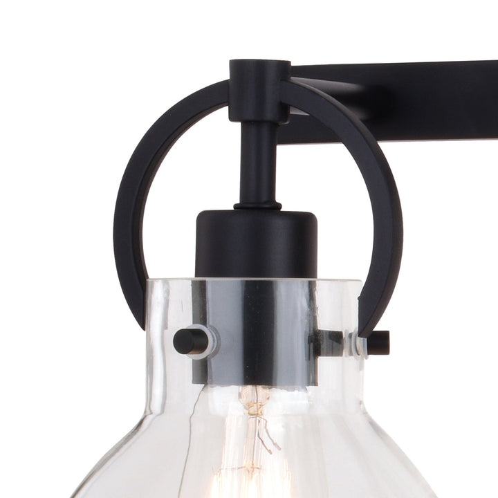 Vaxcel Ogden W0418 Bath Vanity Light 26 in. wide - Matte Black