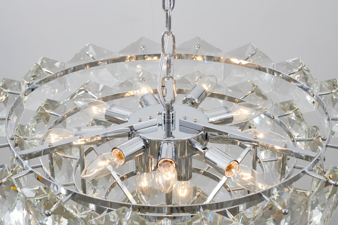 Bethel International GL433C24CH Chandelier Light - Chrome