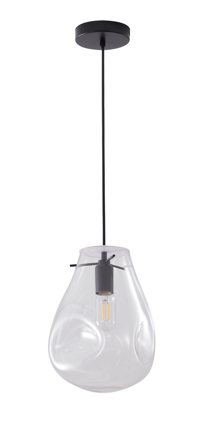 Bethel International DLS49P8CL Pendant Light - Black & Clear