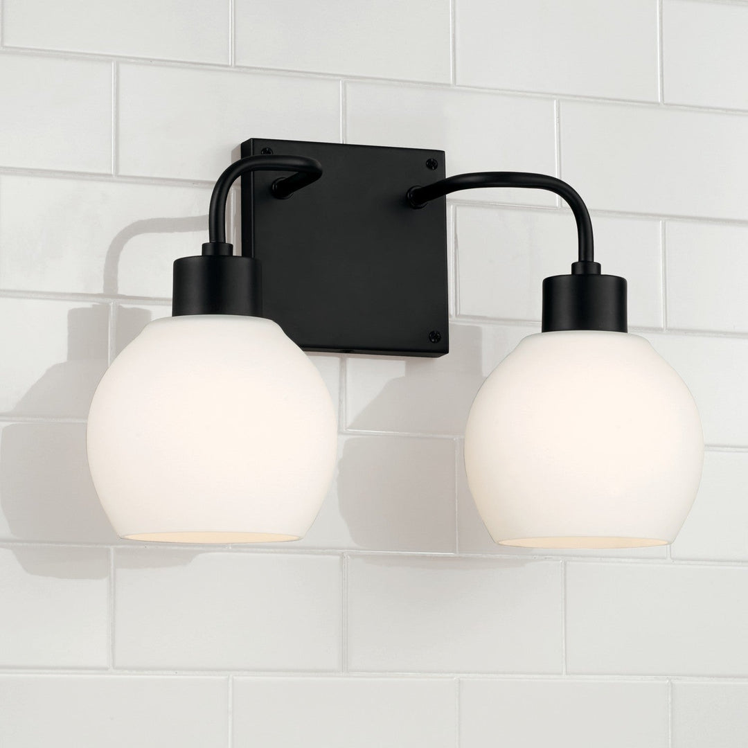 Capital Tanner 120021MB-540 Bath Vanity Light 15 in. wide - Matte Black