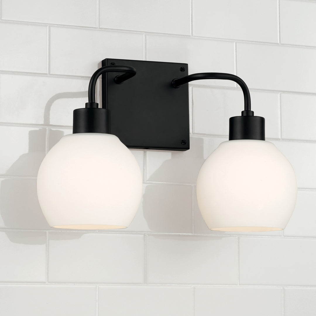 Capital Tanner 120021MB-540 Bath Vanity Light 15 in. wide - Matte Black