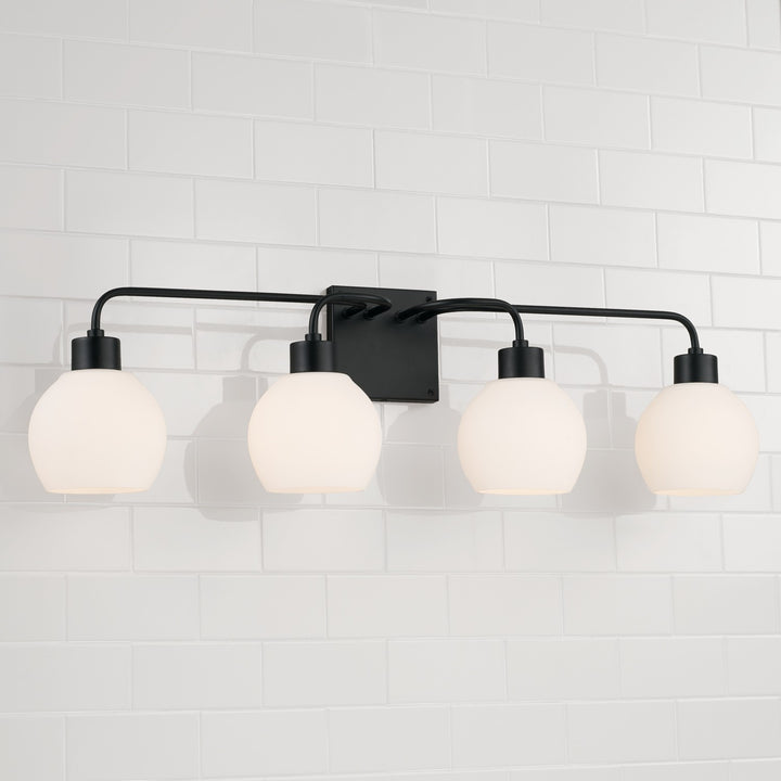 Capital Tanner 120041MB-540 Bath Vanity Light 34 in. wide - Matte Black