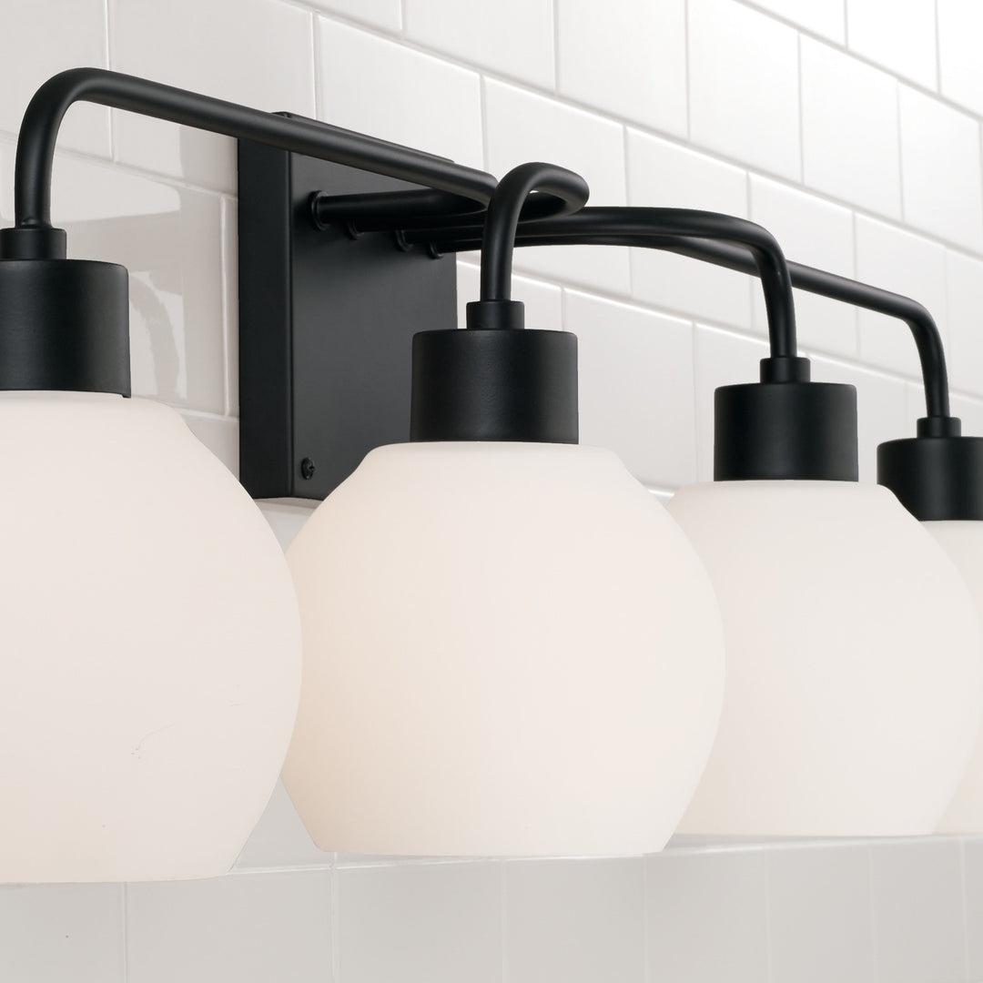 Capital Tanner 120041MB-540 Bath Vanity Light 34 in. wide - Matte Black