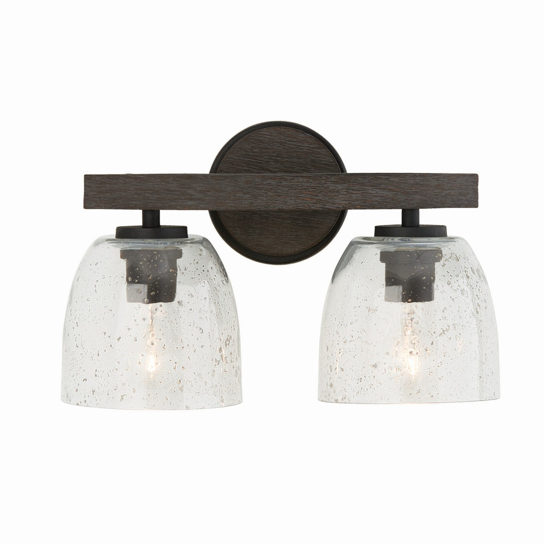 Capital Clive 147621CK-536 Bath Vanity Light 16 in. wide - Carbon Grey and Black Iron