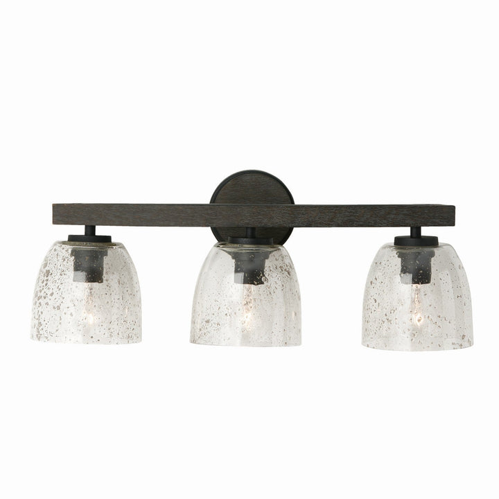 Capital Clive 147631CK-536 Bath Vanity Light 25 in. wide - Carbon Grey and Black Iron