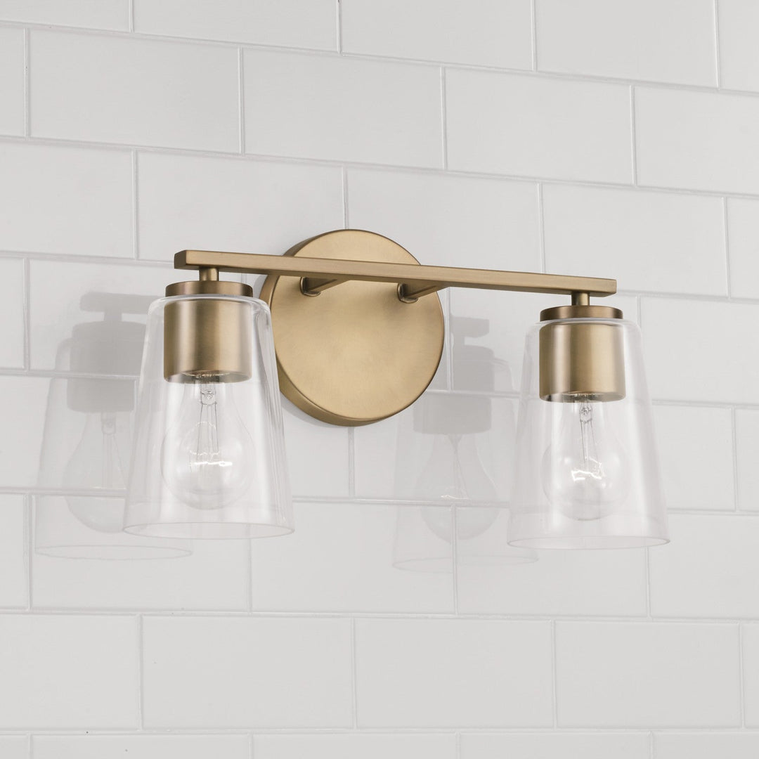 Capital Portman 148621AD-537 Bath Vanity Light 15 in. wide - Aged Brass