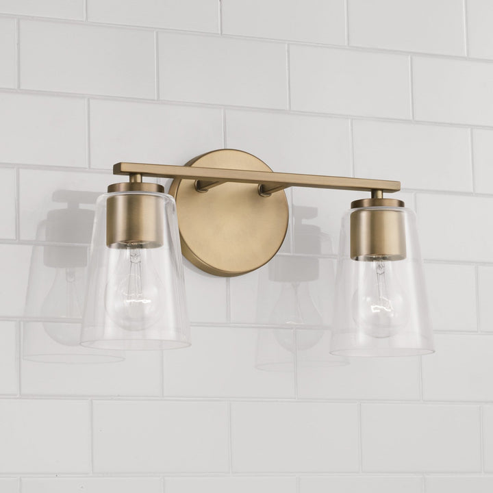 Capital Portman 148621AD-537 Bath Vanity Light 15 in. wide - Aged Brass
