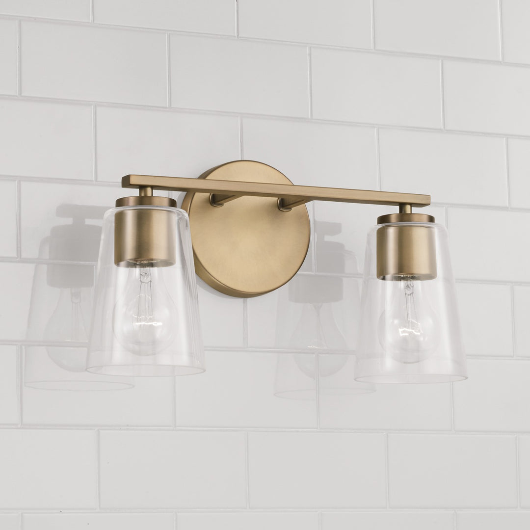 Capital Portman 148621AD-537 Bath Vanity Light 15 in. wide - Aged Brass