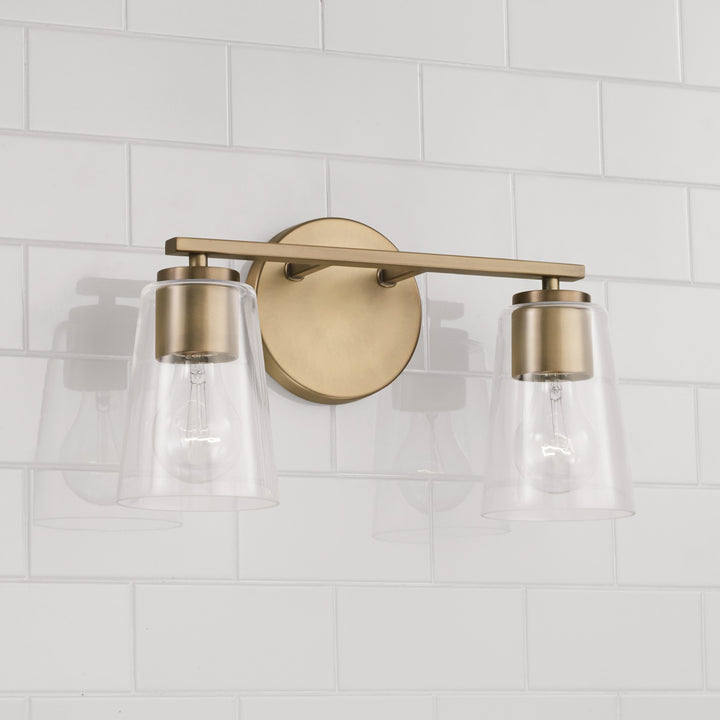 Capital Portman 148621AD-537 Bath Vanity Light 15 in. wide - Aged Brass