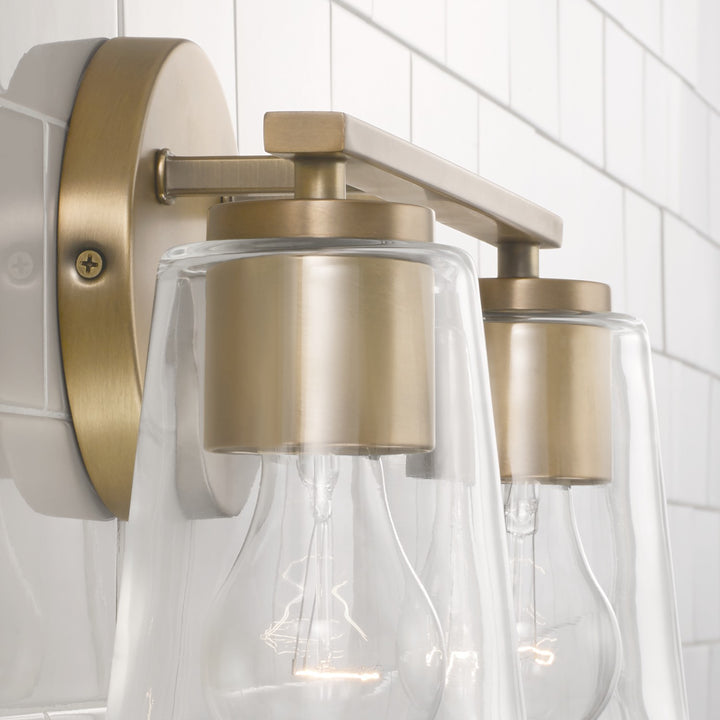 Capital Portman 148621AD-537 Bath Vanity Light 15 in. wide - Aged Brass